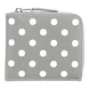 Comme Des Garçons Dots Printed L-shape Zip Wallet In Gray