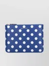 Comme Des Garçons Dotted Pattern Purse And Cardholder In Blue