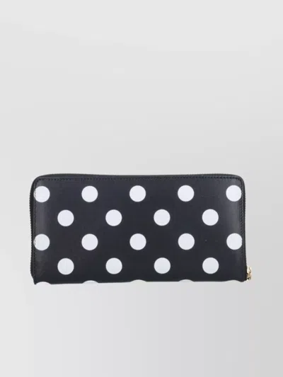 Comme Des Garçons Dotted Pattern Purse And Cardholder In Blue