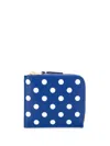 Comme Des Garçons Dotted Pattern Wallet In Blue