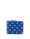 Comme Des Garçons Dotted Pattern Wallet In Blue