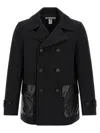 Comme Des Garçons Double-breasted Coat Featuring Notched Lapels In Black