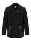 Comme Des Garçons Double-breasted Coat Featuring Notched Lapels In Black