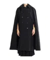 Comme Des Garçons Double-breasted Cloak In Black