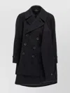 Comme Des Garçons Double-breasted Gabardine Jacket In Black