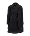 Comme Des Garçons Wool Double-breasted Coat In Black
