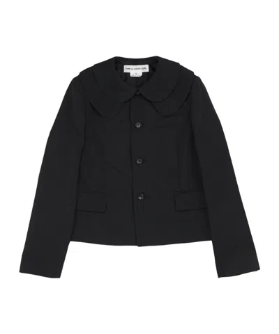 Comme Des Garçons Double Collar Wool Blazer Black