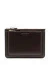 Comme Des Garçons Double-compartment Leather Wallet In Brown