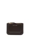 Comme Des Garçons Double-compartment Leather Wallet In Brown
