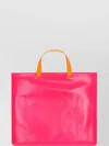 Comme Des Garçons Colour-block Square Tote Bag In Pink