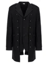 Comme Des Garçons Double Layer Blazer Coat In Black