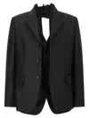 Comme Des Garçons Double Layer Effect Blazer In Multi