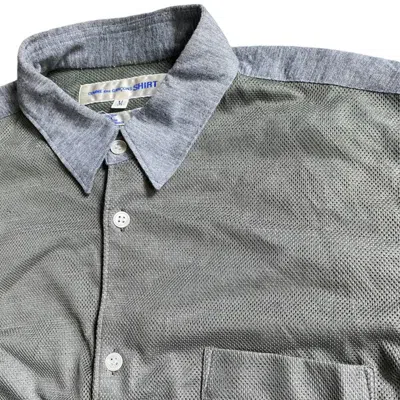 Pre-owned Comme Des Garçons Double Layer Sports Jersey Mesh Shirt In Gray