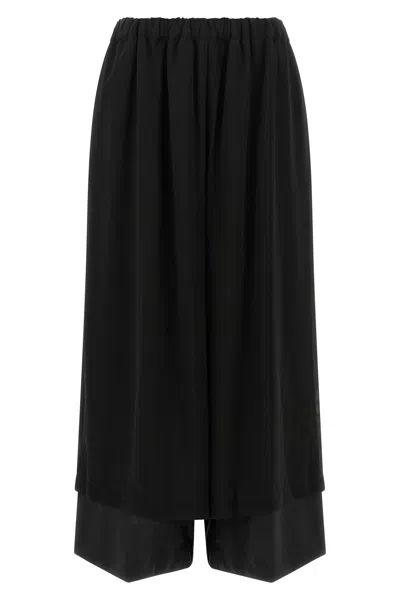 Comme Des Garçons Double Layer Trousers In Black