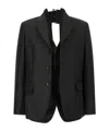 Comme Des Garçons Double Layer Effect Blazer In Black