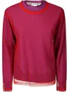 Comme Des Garçons Layered Long-sleeve Top In Purple