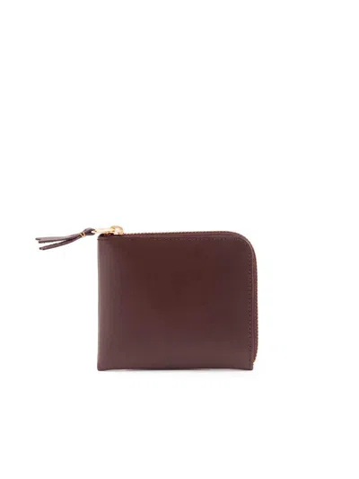 Comme Des Garçons Double-sided Zipper Classic Wallet Accessories In Brown