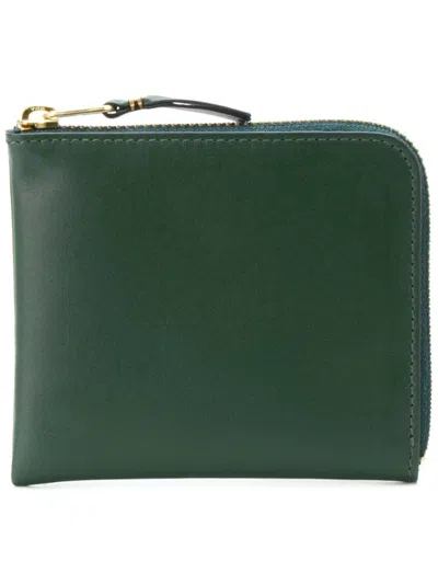 Comme Des Garçons Double-sided Zipper Classic Wallet Accessories In Green