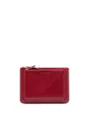 Comme Des Garçons Double-zip Leather Wallet In Rot