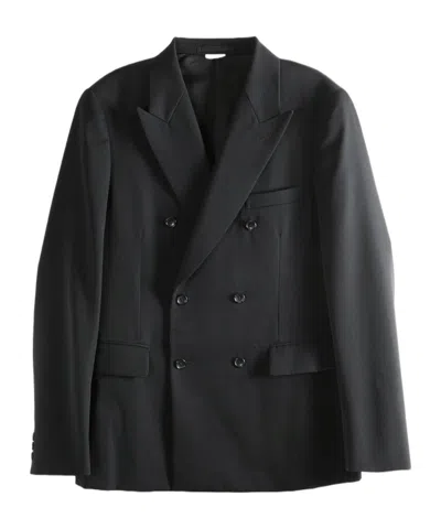 Comme Des Garçons Double-breasted Wool Jacket In Black