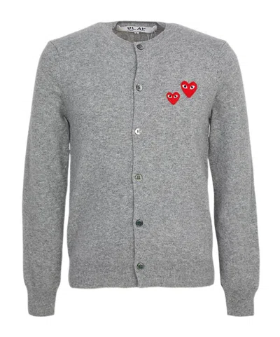 Comme Des Garçons Doublewappen Cardigan In Gray