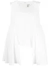 Comme Des Garçons Comme Des Garcons Asymmetric Tank Top In White