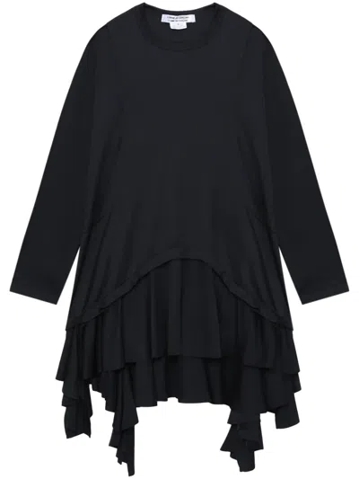 Comme Des Garçons Draped Asymmetric Dress In 黑色