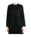 Comme Des Garçons Draped Hem Blouse