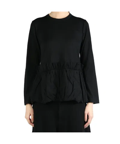 Comme Des Garçons Draped Hem Blouse