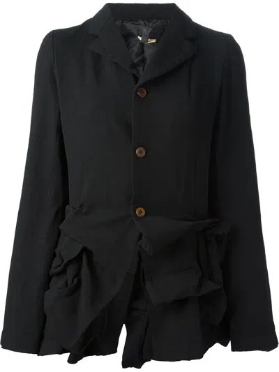 Comme Des Garçons Draped Jacket In Black