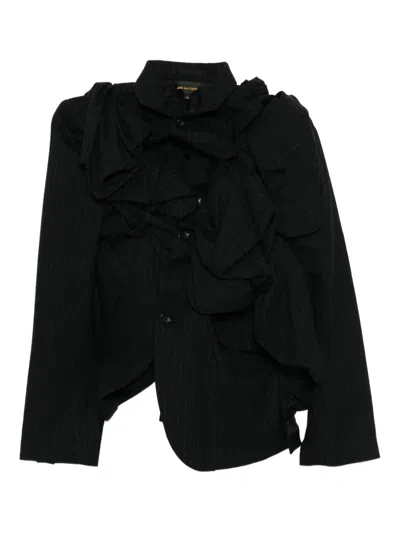 Comme Des Garçons Draped Jacket In Black