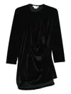 Comme Des Garçons Draped Mini Dress In Black