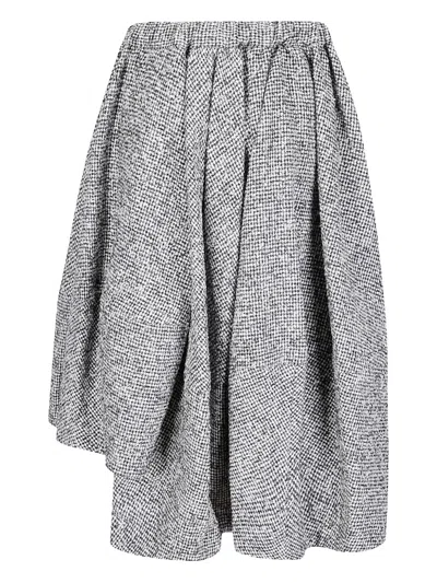 Comme Des Garçons Draped Skirt In Gray