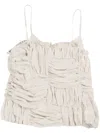 Comme Des Garçons Ruched-panels Tank Top In Neutrals