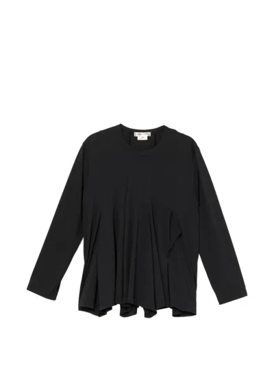 Comme Des Garçons Draped T-shirt In Black