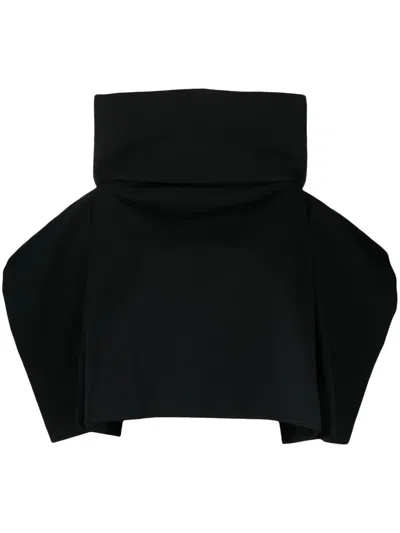 COMME DES GARÇONS DRAPED WOOL CAPE