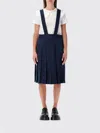 Comme Des Garçons Contemporary Midi Suspender Dress In Blue
