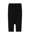 Comme Des Garçons Drop-crotch Cropped Trousers In Black