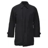 Comme Des Garçons Dyed Balmacaan Coat In Black Cotton In Black
