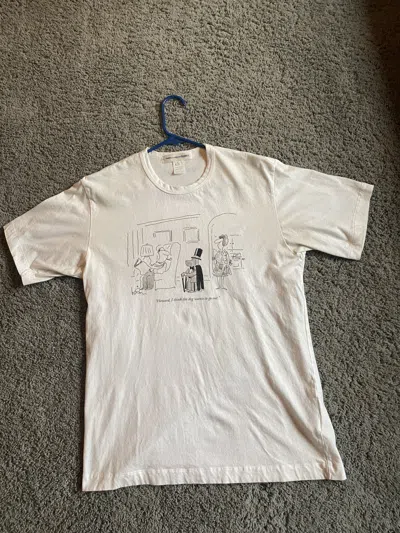 Pre-owned Comme Des Garçons Early 2000s Cdg Shirt X The New Yorker Sartorial Tee In White