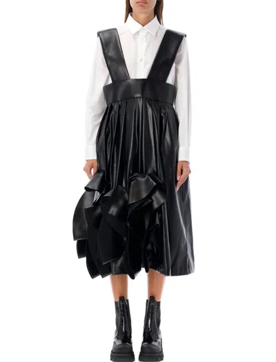 Comme Des Garçons Eco Leather Skirt Salopette