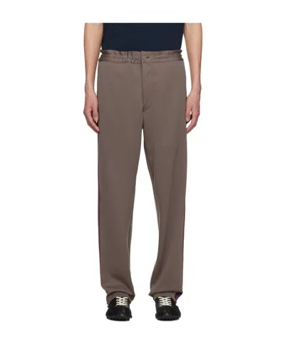 Comme Des Garçons Elastic Waist Casual Pants In Brown