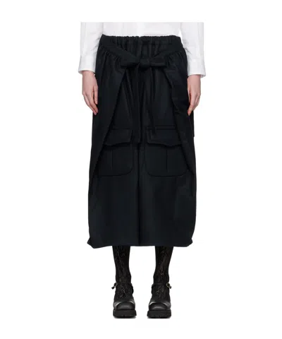 Comme Des Garçons Elastic Waist Casual Pants In Black