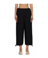 Comme Des Garçons Polyester Elastic Hem Pants In Black