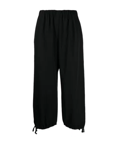 Comme Des Garçons Elastic Waist Casual Pants In Black
