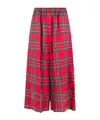 Comme Des Garçons Elastic Waist Casual Pants In Red