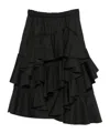 Comme Des Garçons Elastic Waist Midi Skirt In Black