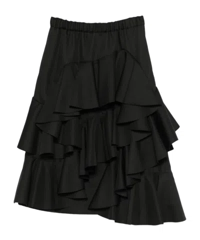 COMME DES GARÇONS RUFFLED MIDI SKIRT