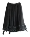 Comme Des Garçons Elastic Waist Midi Skirt In Black