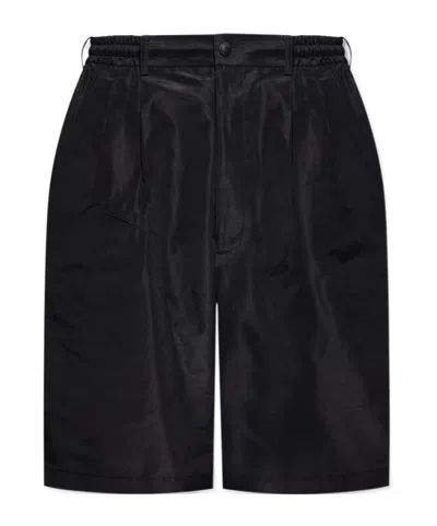 Comme Des Garçons Elastic Waist Shorts In Black